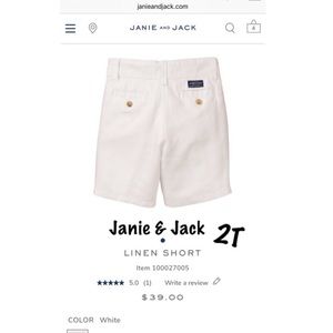 EUC Janie & Jack Linen 2T Boy Shorts